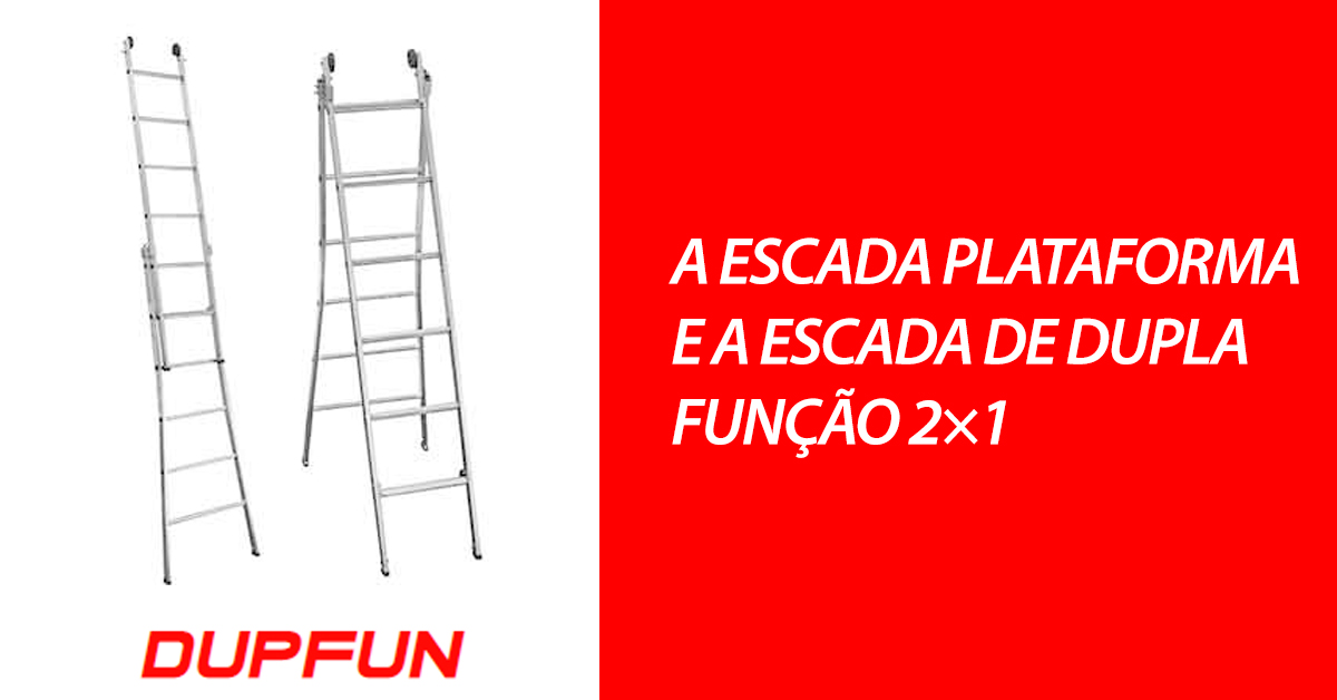 A escada plataforma e a escada de dupla função 2x1