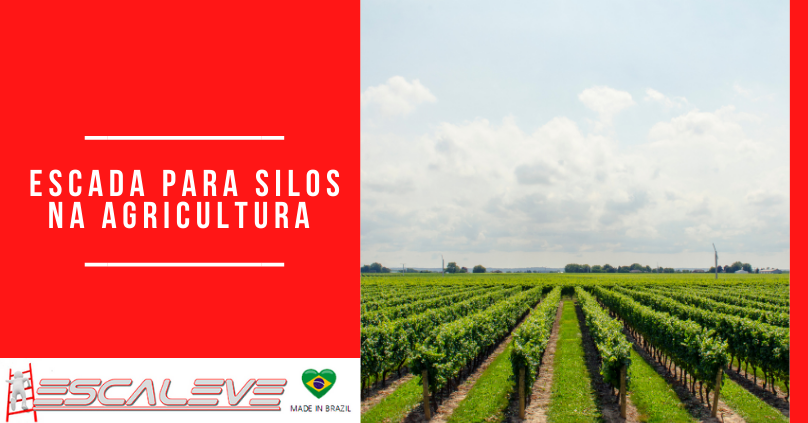 Escada para silos na agricultura