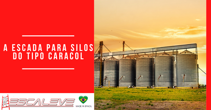 A escada para silos do tipo caracol